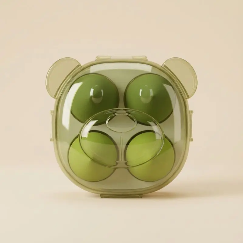 4 Piece Cute Bear Makeup Sponge Set 06