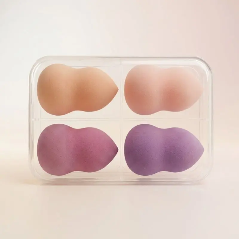 4 Piece Dual Ended Makeup Sponge Set