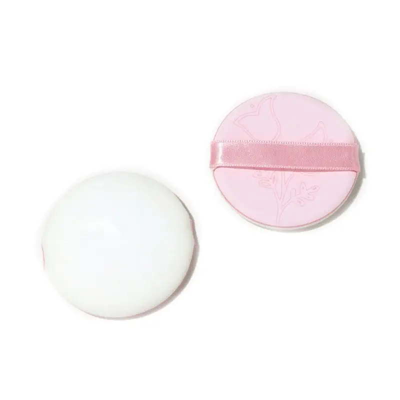 Circular Printing Air Cushion Powder Puff, PU Material with Decorative Surface, Smooth Foundation Pressing and Natural Makeup Finish, Professional Wholesale Accessory.