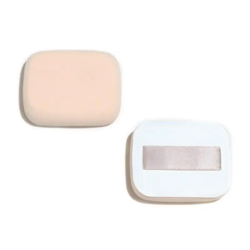 Flat Rectangle Air Cushion Powder Puff Made of Rubycell, Straight Edge Design for Precise Base Makeup Pressing, Seamless Foundation and Powder Setting, OEM Supply.