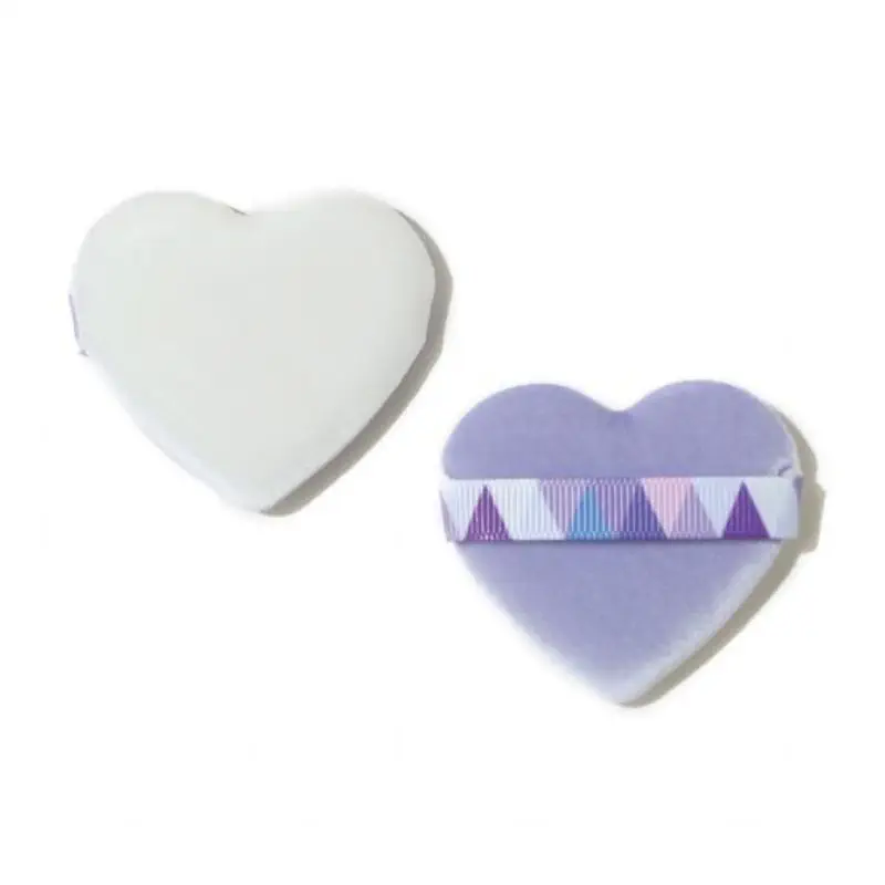 Heart-shaped Flocking Cushion Puff, Precision Corner Setting for Loose & Pressed Powder, Aesthetic Beauty Tool for Global Brands, Private Label.